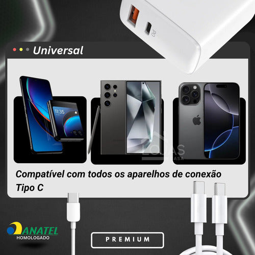 Carregador Duplo 48w Para Samsung 2 Cabos Super Fast 2m E 1m