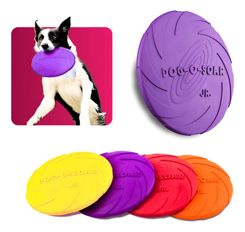 Disco Frisbee 22cm Borracha Brinquedo Cães Pets Lojas Casa