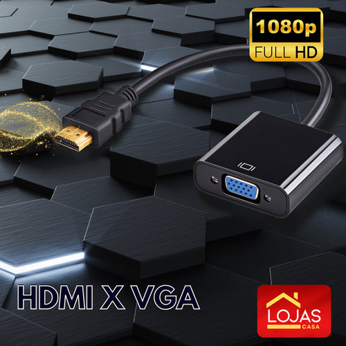 Conversor De Hdmi Para Vga Com Imagem Full Hd Pc Not Premium