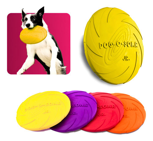 Disco Frisbee 22cm Borracha Brinquedo Cães Pets Lojas Casa