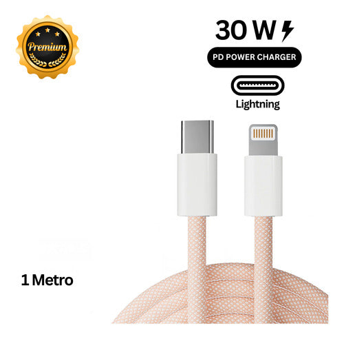 Cabo Usb-c Para iPhone X 11 12 13 14 Pro E Pro Max 1m Rápido