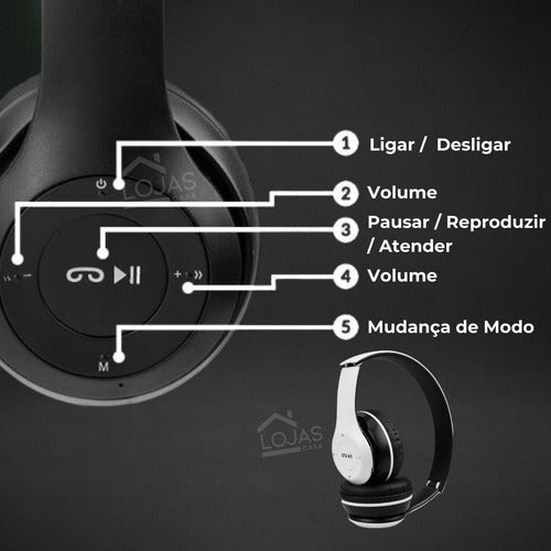 Fone De Ouvido Sem Fio Bluetooth Para  iPhone Android Games