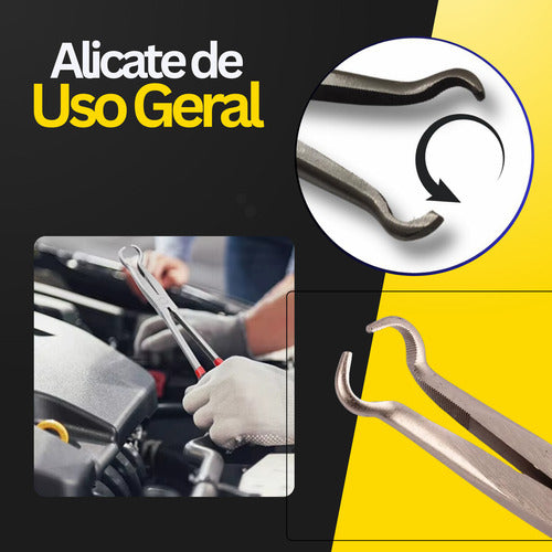 Alicate Formiguinha Meia Lua Longo Filtro De Combustível