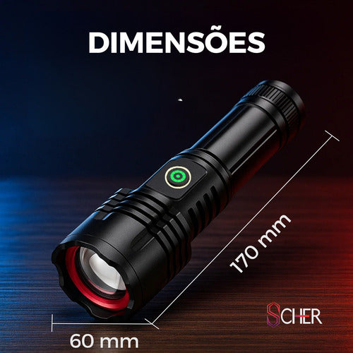 Lanterna Tática Sabre De Luz Led Militar Mais Forte Do Mundo