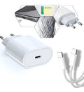 Carregador Fonte Usb-c C/ Cabo Para iPhone 15 16 17