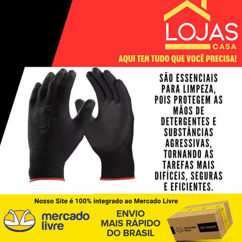 Luva De Pu Multitato Tátil Mecânico Antiestática