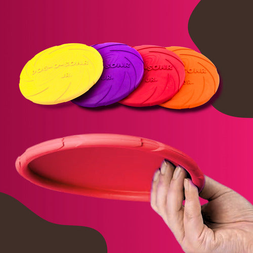 Disco Frisbee 22cm Borracha Brinquedo Cães Pets Lojas Casa