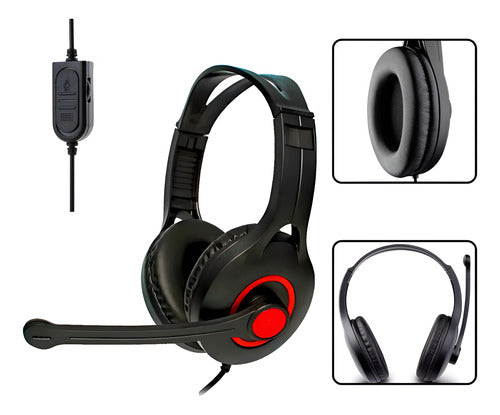 Headset Super Gamer C/ Fio Controle De Mídia Bass Microfone