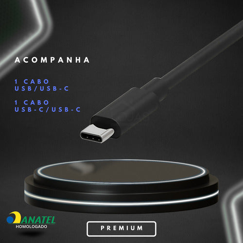 Carregador Duplo 48w Para Samsung 2x Cabos Super Fast Usb C