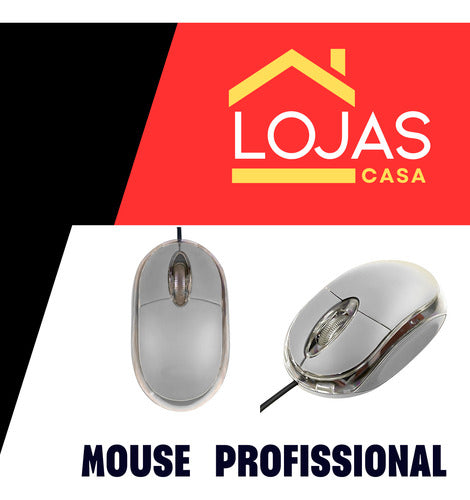 Mouse Usb Com Sensor Óptico Profissional Anatômico Preto