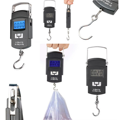 Balança Portátil Digital De Precisão 50kg Bolso Viajem Malas