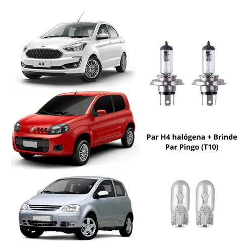 Par Lâmpadas Halógena 60/55w 12v Farol Carro H1 /h3 / H4/ H7