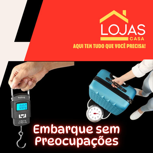 Balança Portátil Digital De Precisão 50kg Bolso Viajem Malas