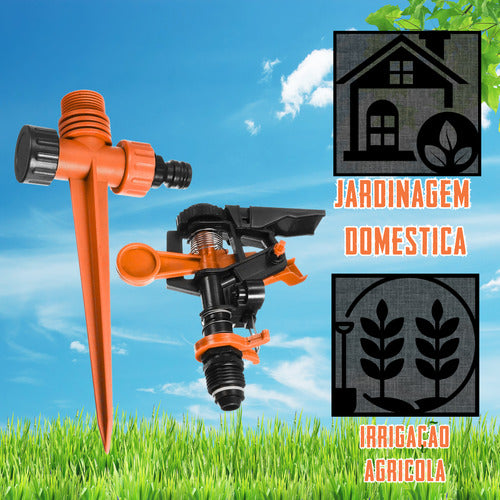Aspersor Irrigador Setorial Espeto Jardim Horta Canteiro Top