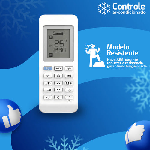 Controle Remoto Para Ar Condicionado Eletrolux Ecoturbo Spli