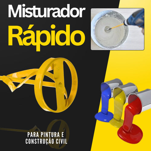 Misturador De Tinta Batedor De Argamassa Sds Furadeiras
