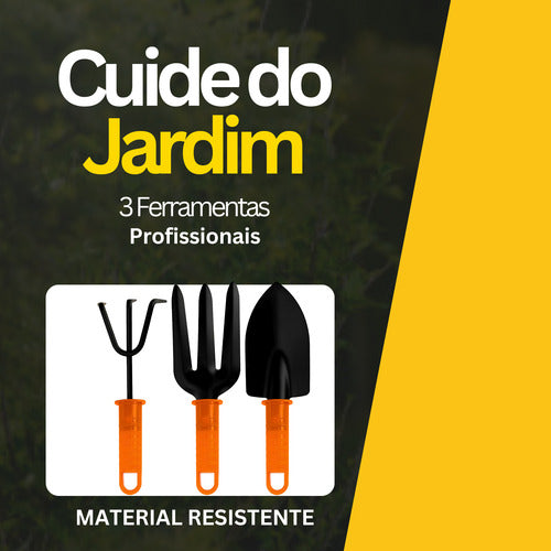 Kit Ferramentas De Plantio Jardinagem, Vasos, Hortas Laranja