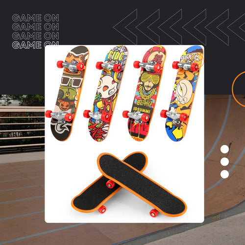 Kit 3 Skate Dedo Fingerboard Profissional Com Truck De Metal