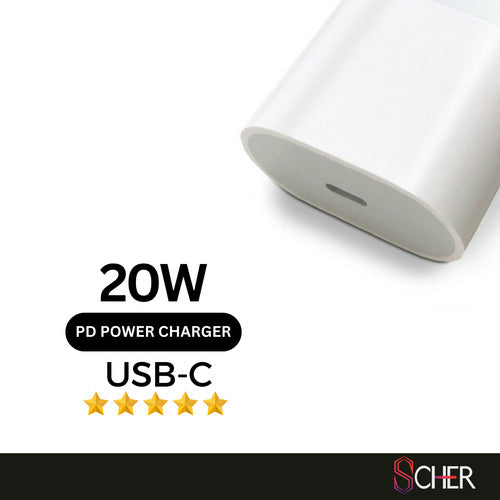 Fonte Carregador + Cabo Usb-c  2 Metros Para iPhone 15 E 16