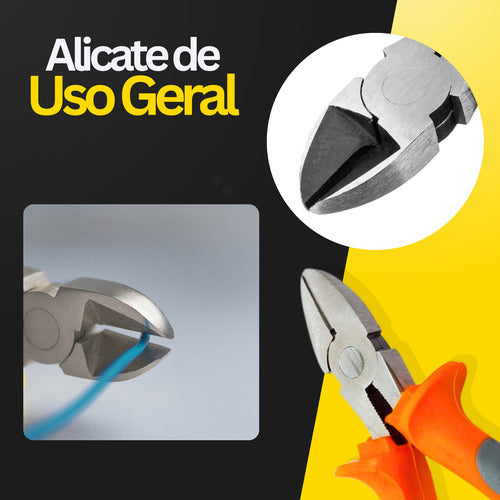 Alicate De Corte Cabo Fio 6 Polegadas Emborrachado Isolado