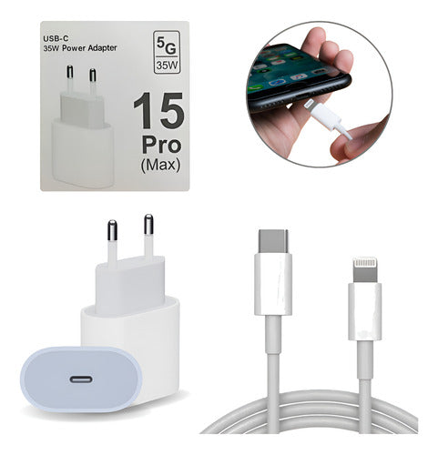 Carregador Fonte Turbo 35w Cabo Para iPhone 11 12 13 14 Pro