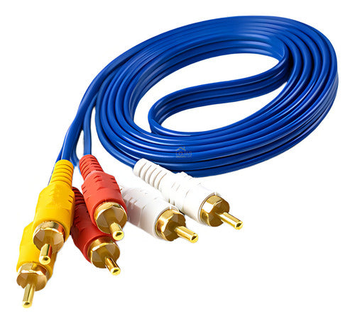 Cabo Rca 5 Metros Resistente E Flexível Plug Metal Blindado