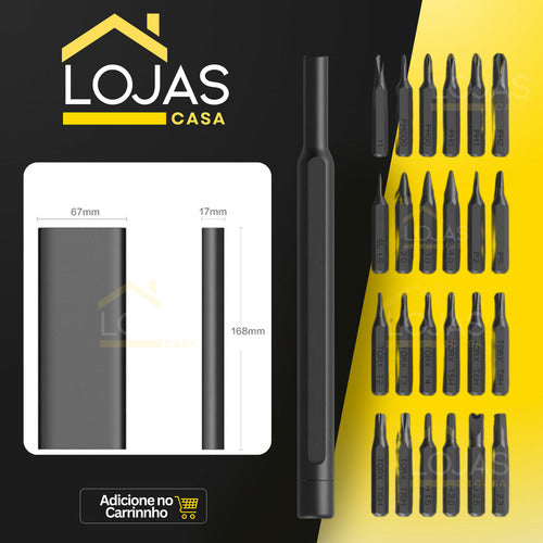 Kit Chaves De Precisão 25 Em 1 Reparos Manutenção Eletronica