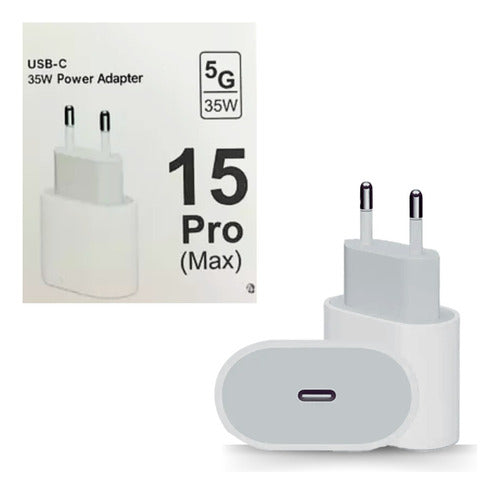 Fonte Turbo Carregador 35w P/ iPhone 15, 15 Pro E 15 Pro Max