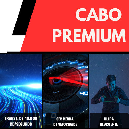 Cabo De Rede Categoria 6 5m Par Trançado Utp Rj45 Ethernet Rápido Anti-lag