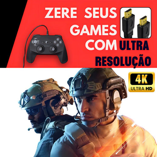 Cabo Hdmi 5m 4k Uhd Plug Blindado Preto Revestimento Nylon Flat