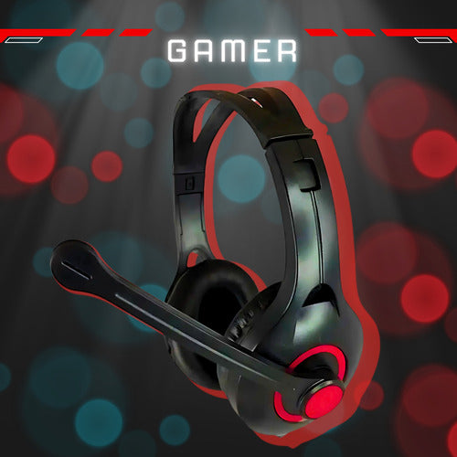 Headset Super Gamer C/ Fio Controle De Mídia Bass Microfone