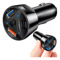 Carregador Veicular Turbo 55w Usb-c Duas Usb-a Triplo Luxo