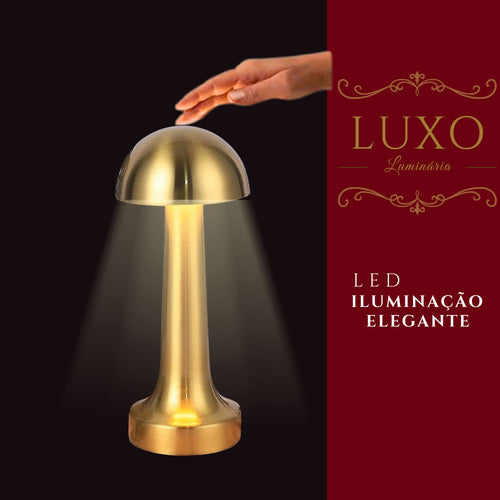 Luminária Mesa Abajur Led Ajustavel Sem Fio Recarregável