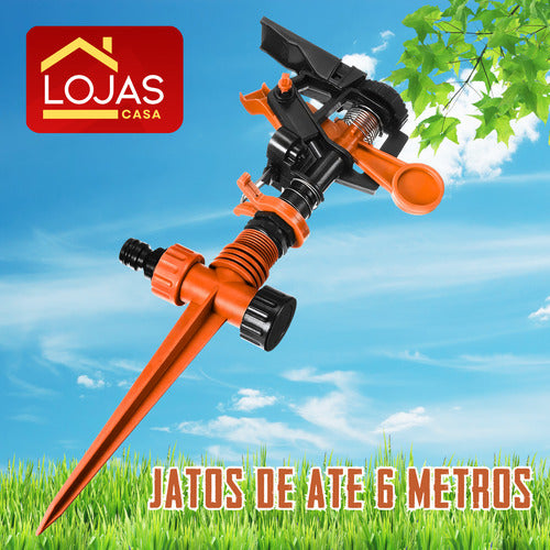 Aspersor Irrigador Setorial Espeto Jardim Horta Canteiro Top