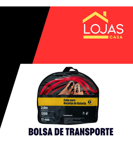 Cabo Chupeta Recarga Bateria 1200amp 12 E 24v Carro Caminhão