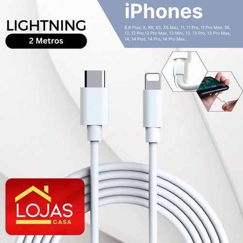 Cabo Tipo C / Ios 2m Para iPhone X 11 12 13 14 Premium Ultra