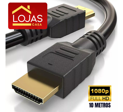 Cabo Hdmi Alta Definição 10 Metros Para Ps3 Ps4 Tv Pc Xbox