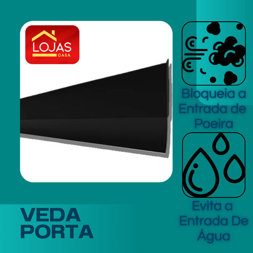 Veda Porta Contra Barulho Poeira Entrada De Insetos Chuva