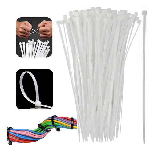 Abraçadeira Nylon 200mm X 4,8mm Enforca Gato Pack 100 Un.