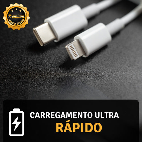 Carregador Fonte Turbo 35w Cabo Para iPhone 11 12 13 14 Pro