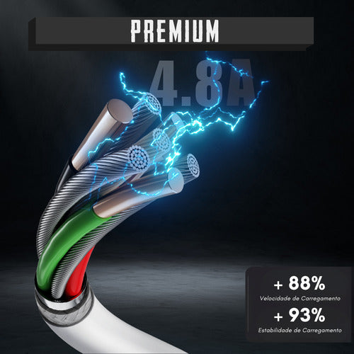 Cabo Turbo Tipo C Para Motorola G9 Ao G84 Edge 4.8a Rápido