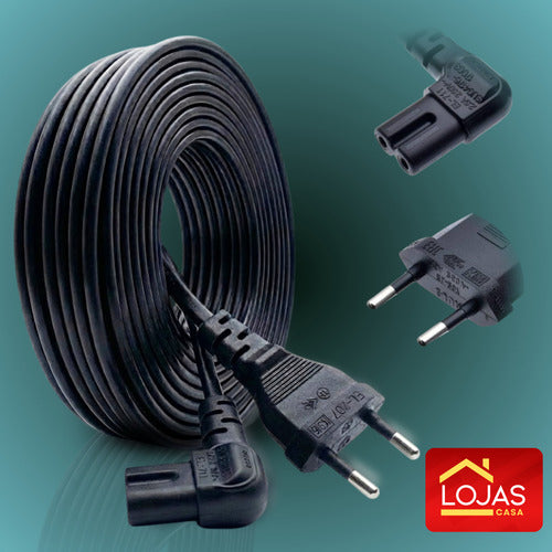 Cabo Forca Bipolar L Para Tv Ps2 Ps3 Ps4 Radio Impressora 90
