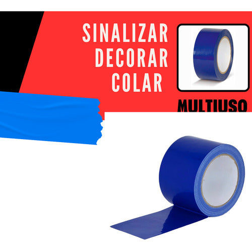 Rolo Durex Grande Adesivo 45m X 45mm Sinalizar Fita Multiuso
