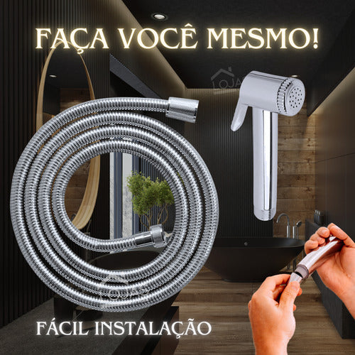 Kit Ducha Higiênica Metal 1.2 Metros Completa Gatilho