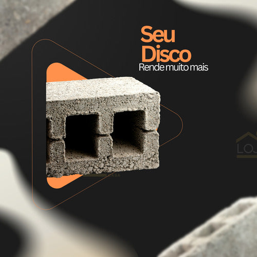 Disco De Corte Diamantado 180mm Alvenaria Tijolo Bloco 7 1/4