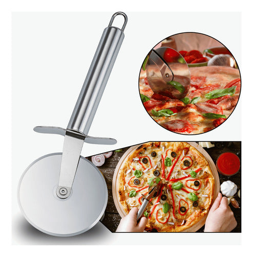Cortador De Pizza - Profissional Lâmina Em Aço Inox Pastel