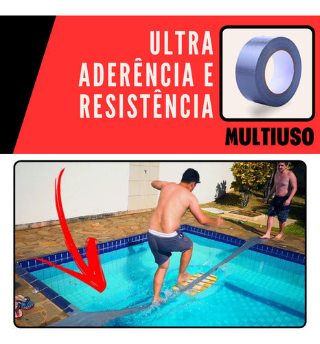 Rolo Fita Adesiva Silver Tape Multiuso Prova Dágua 10 Metros