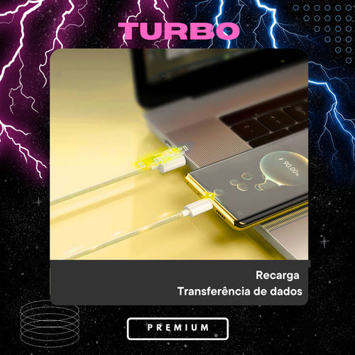 Cabo Usb Turbo Color Para Samsung Motorola LG A20 A32 A52 A7