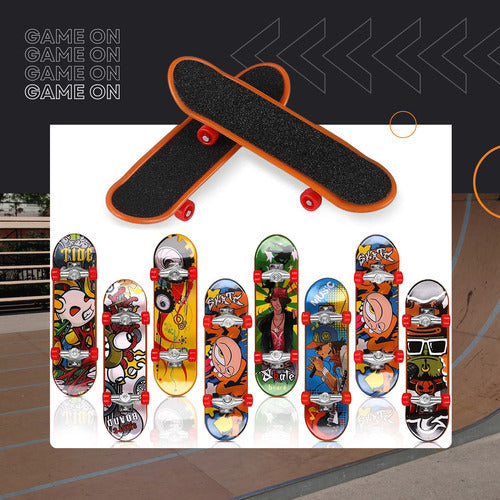Kit 3 Skate Dedo Fingerboard Profissional Com Truck De Metal