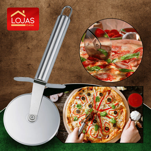 Cortador De Pizza - Profissional Lâmina Em Aço Inox Pastel